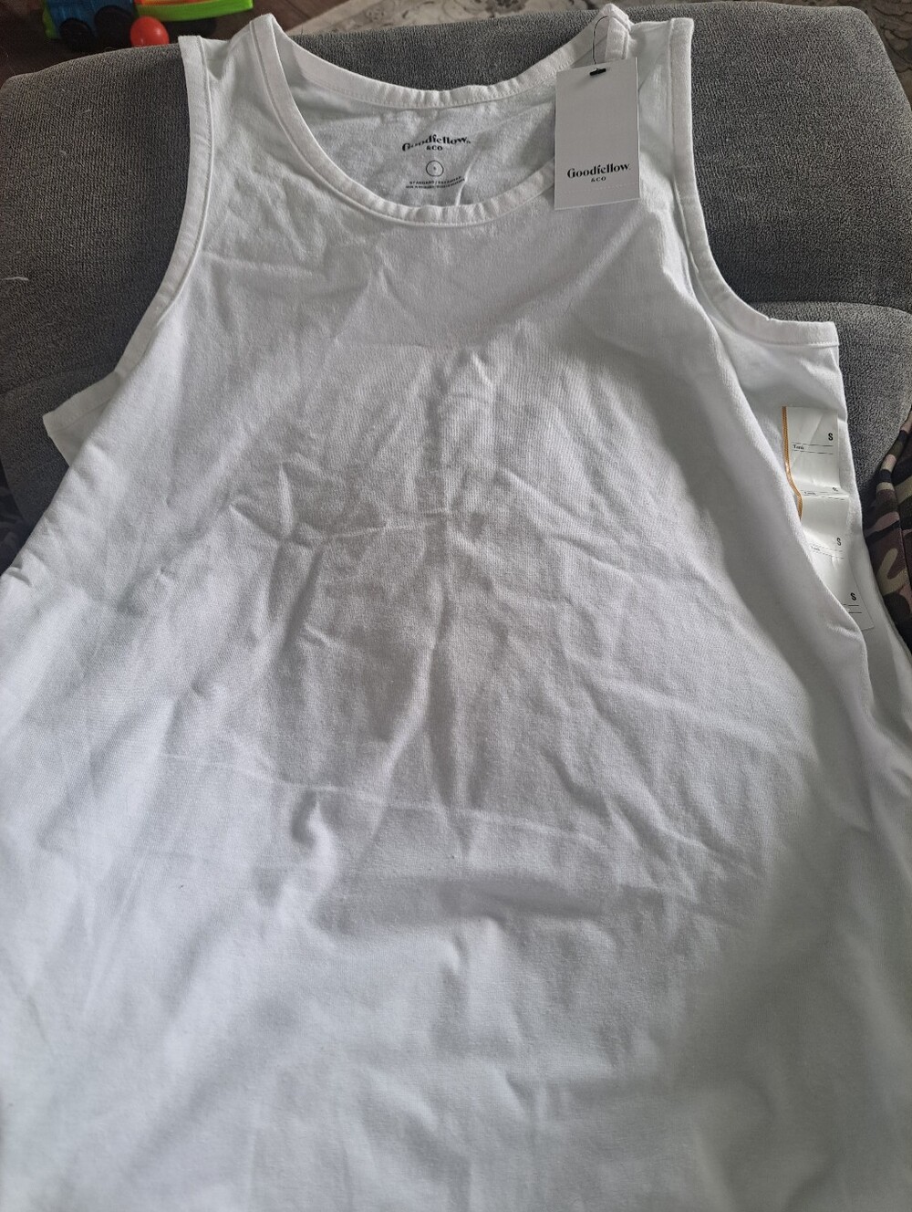 Goodfellow & Co White Sleeveless Cotton Tank